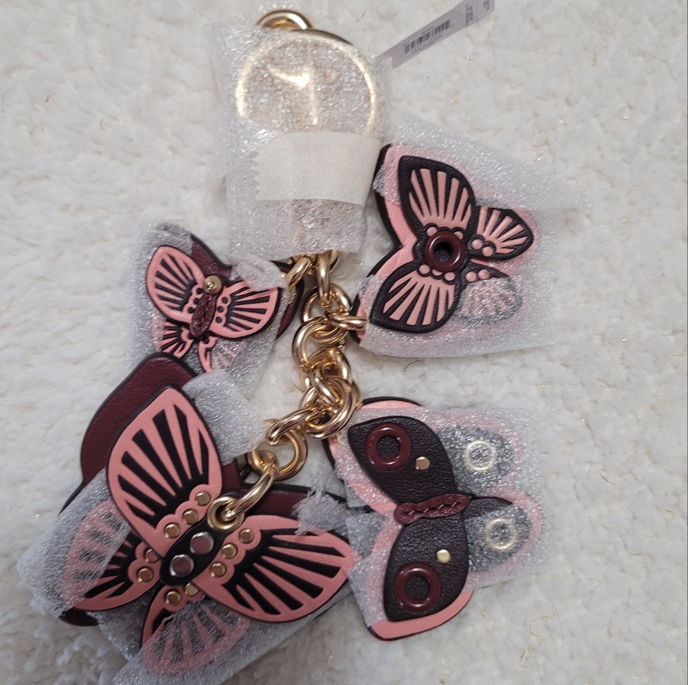 Coach Butterfly Keychain Bag Charm